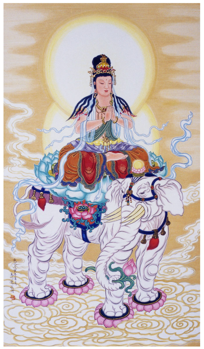 文殊,普贤菩萨精美法相