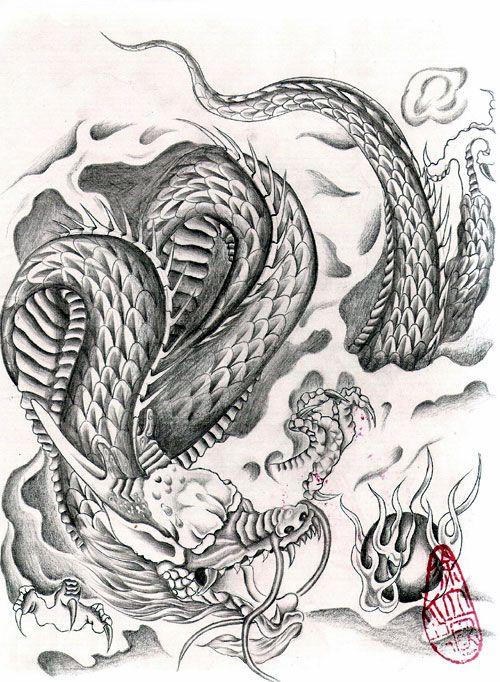 中国传统文化中国龙水墨画