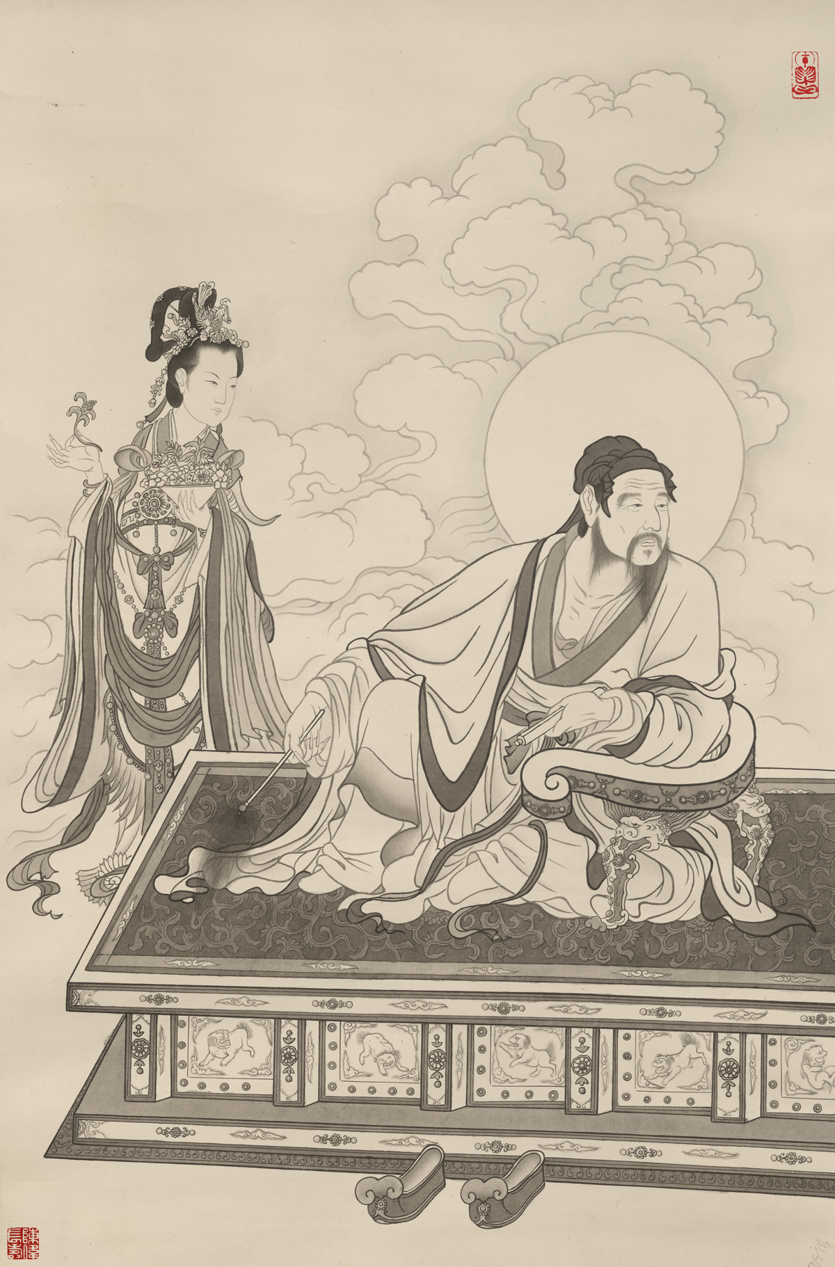 陈伟居士绘制维摩诘大士像